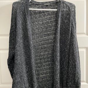 Women's Lane Bryant Open Front Knit Shrug - Black & White Size 14/16 Large